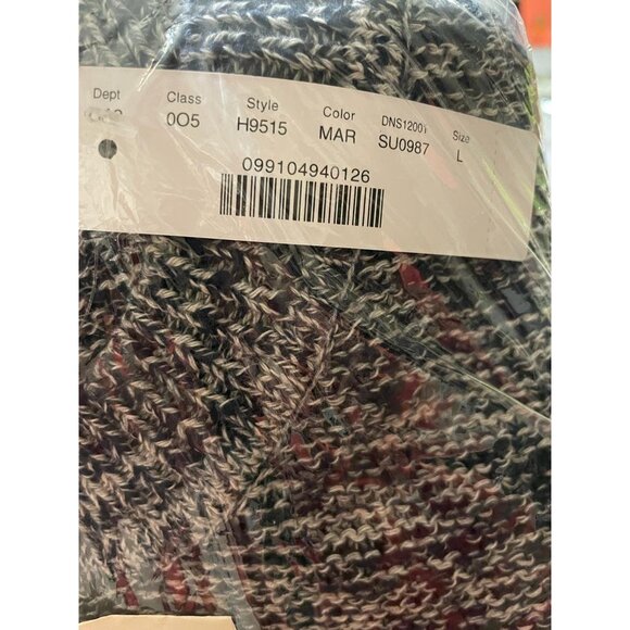 J.Crew Collection Sz L Womens Marbled Chunky Knit Casual Crew Neck Sweater Blue - Picture 7 of 7